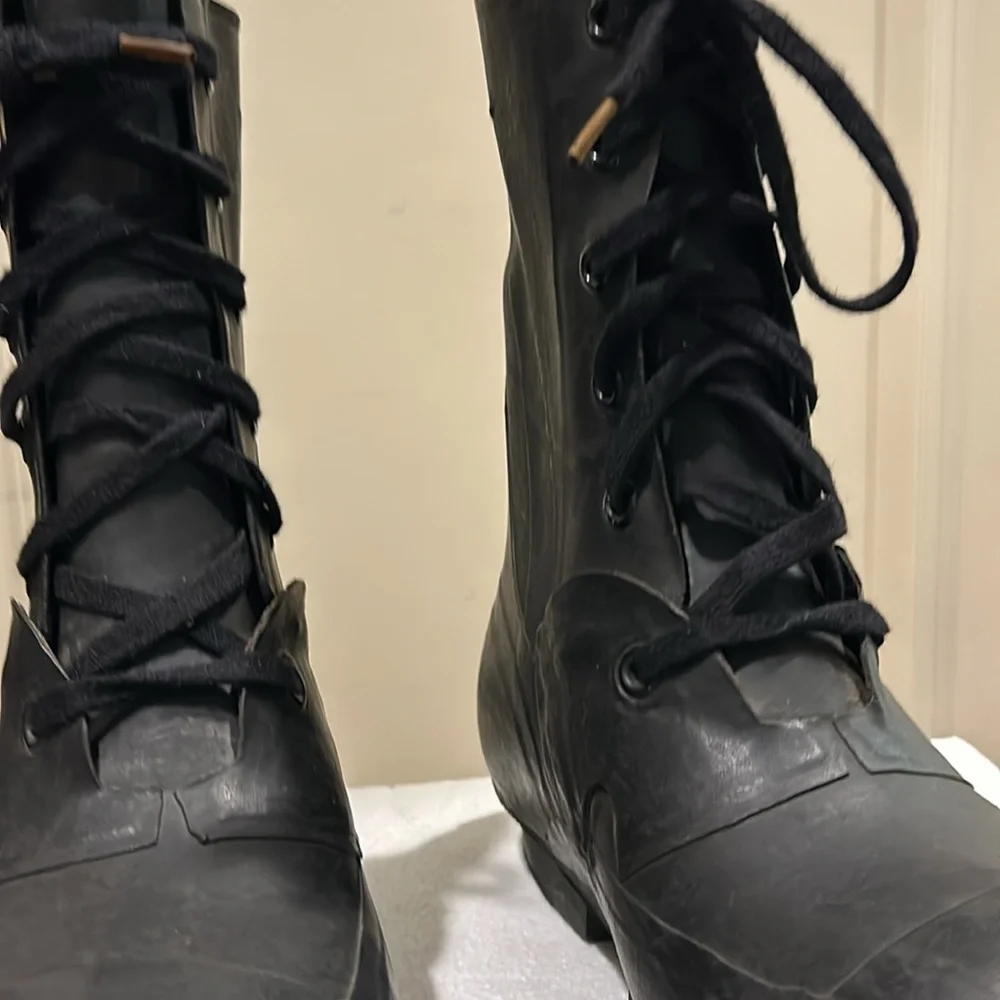 Bristolite QMC unisex EXTREME COLD WEATHER lace up rubber BOOTS size 6W(M) 8W(W)